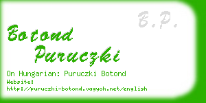 botond puruczki business card